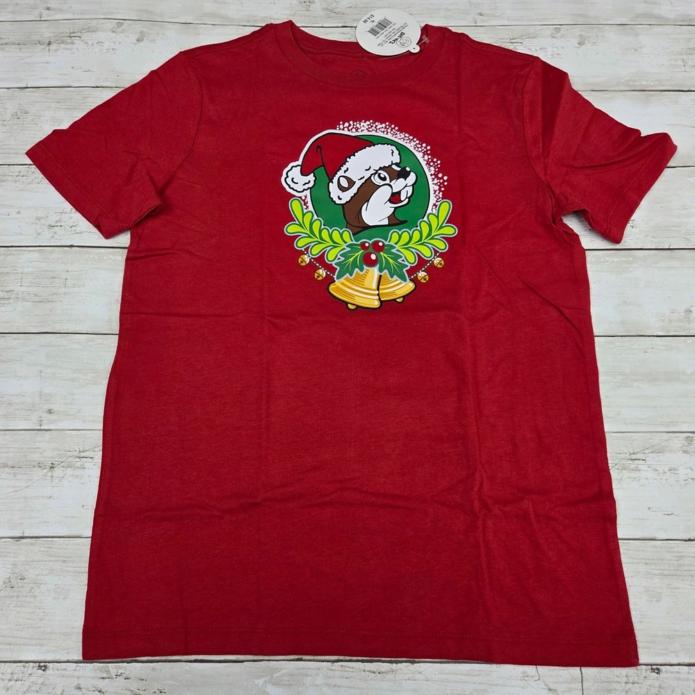 Buc-ee's T-Shirt Youth YL Red Jingle All the Way 2025 Christmas Holiday Graphic